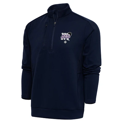 Men's Antigua Navy New York Black Yankees Generation Quarter-Zip Pullover Top