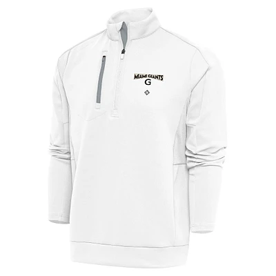 Men's Antigua Miami Giants Generation Quarter-Zip Pullover Top
