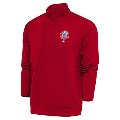 Men's Antigua Red Memphis Sox Generation Quarter-Zip Pullover Top
