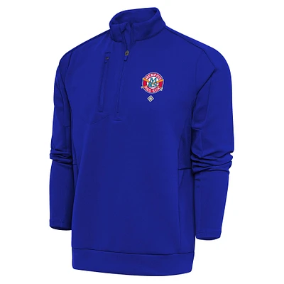 Men's Antigua Royal Memphis Red Sox Generation Quarter-Zip Pullover Top