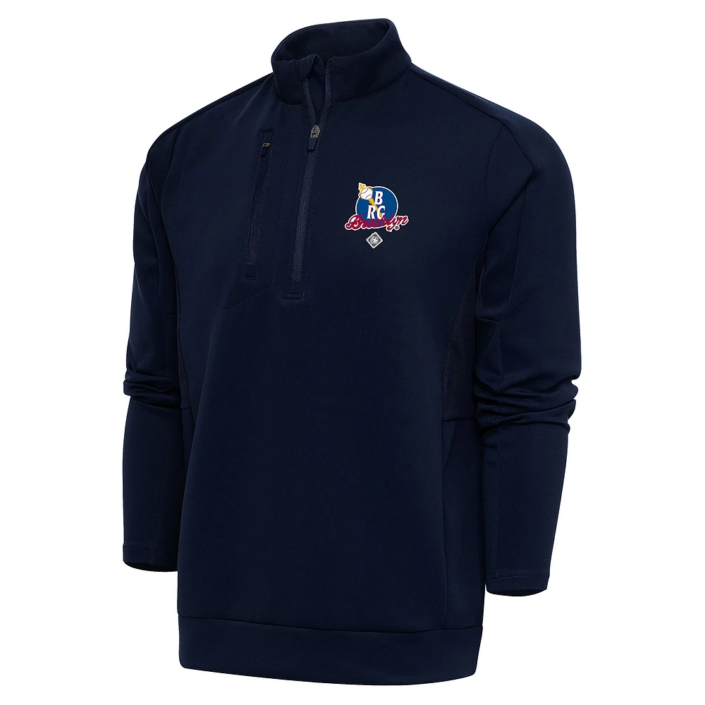 Men's Antigua Navy Brooklyn Royal Giants Generation Quarter-Zip Pullover Top