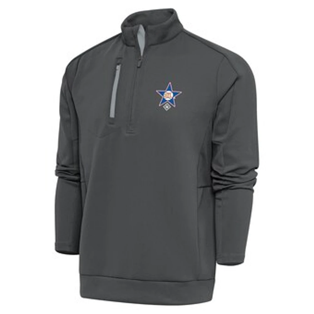 Men's Antigua Charcoal St. Louis Stars Generation Quarter-Zip Pullover Top