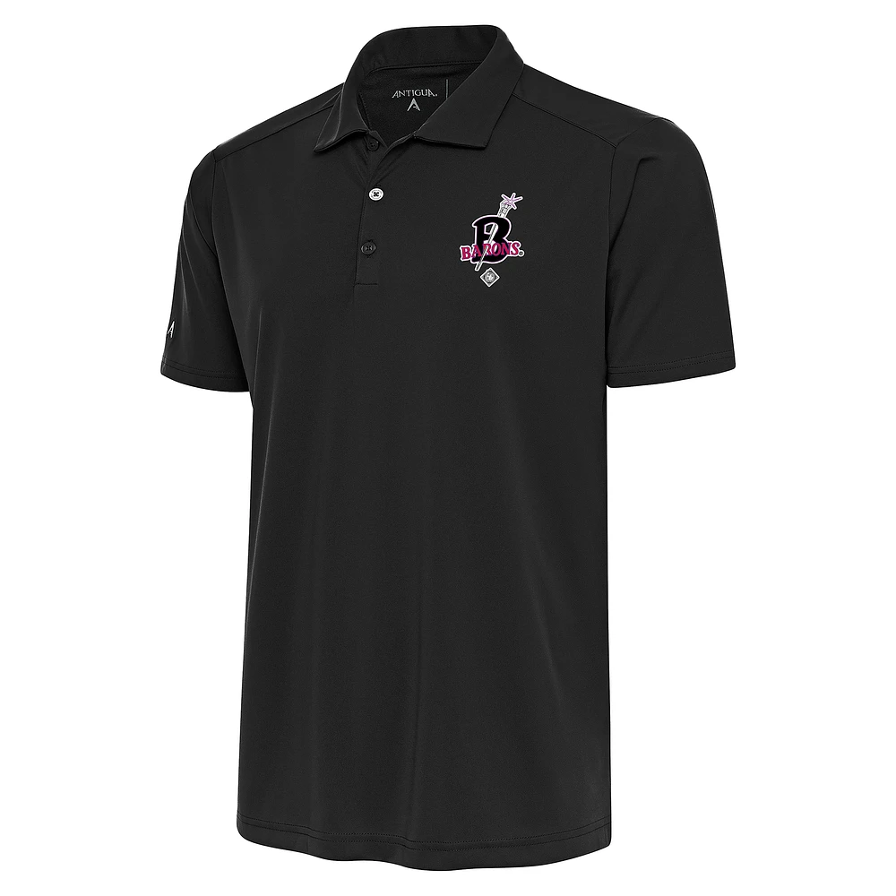 Men's Antigua Charcoal Birmingham Black Barons Tribute Polo