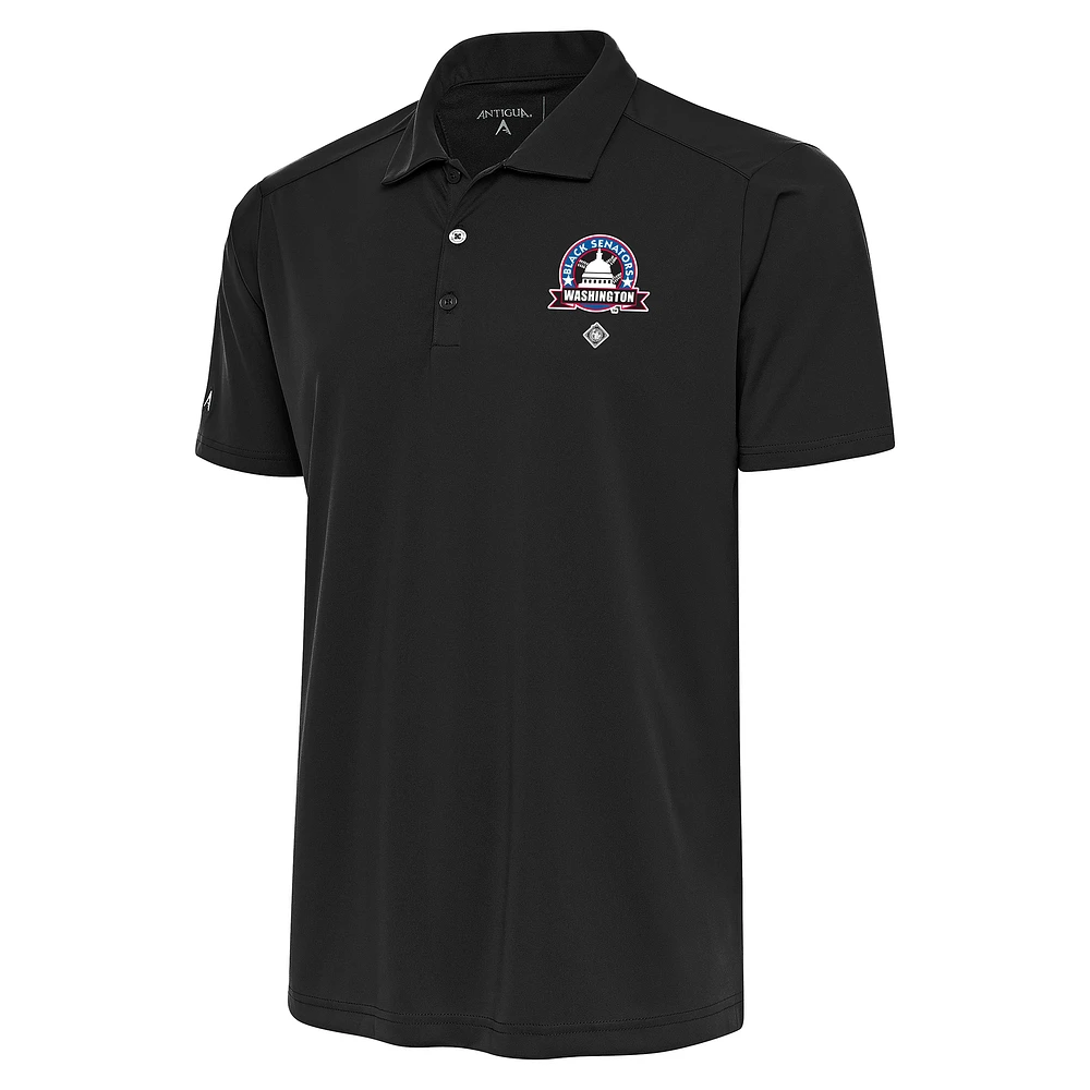 Men's Antigua Charcoal Washington Black Senators Tribute Polo