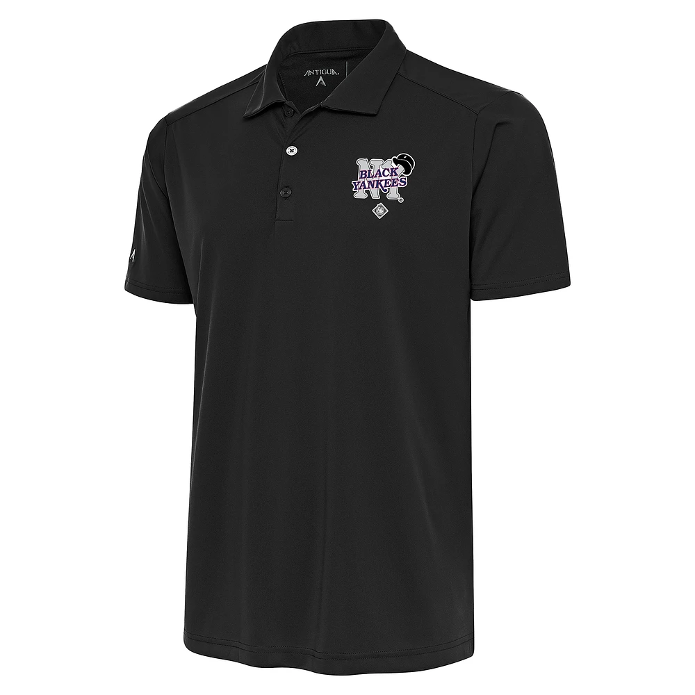 Men's Antigua Charcoal New York Black Yankees Tribute Polo