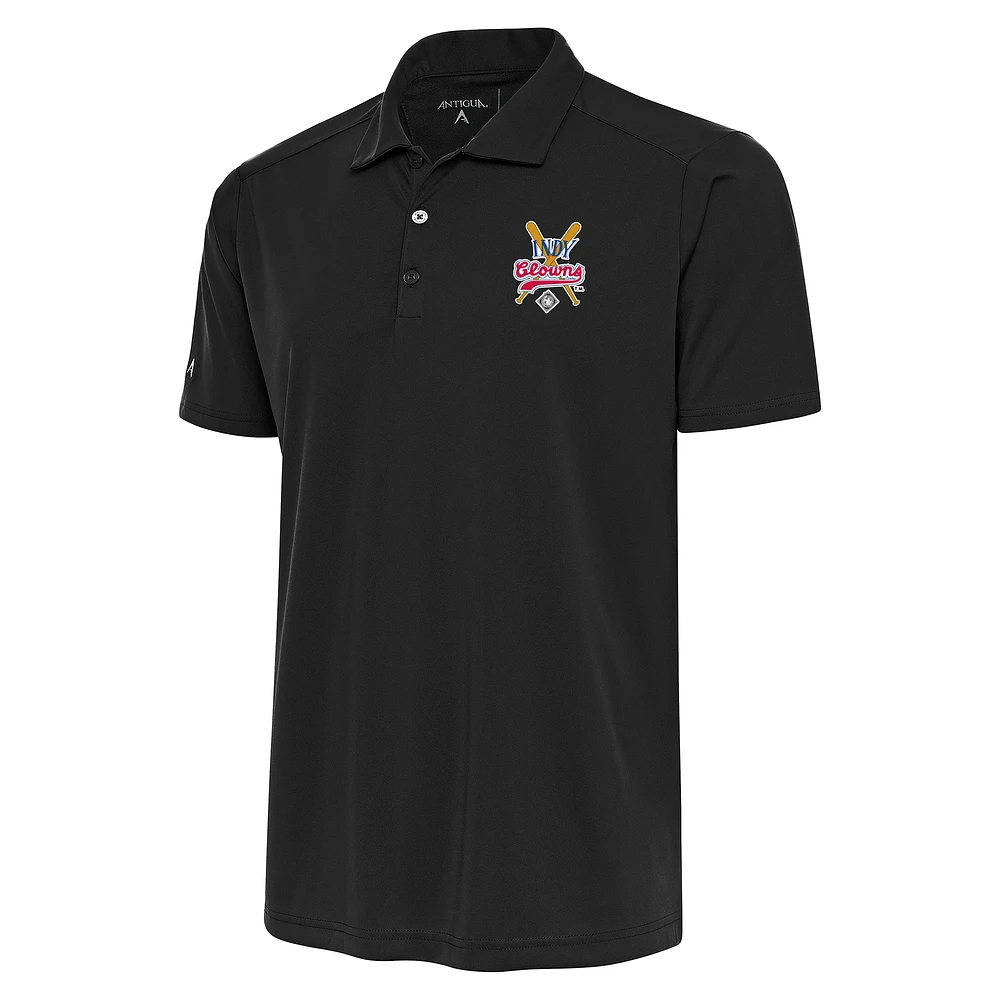 Men's Antigua Charcoal Indianapolis Clowns Tribute Polo