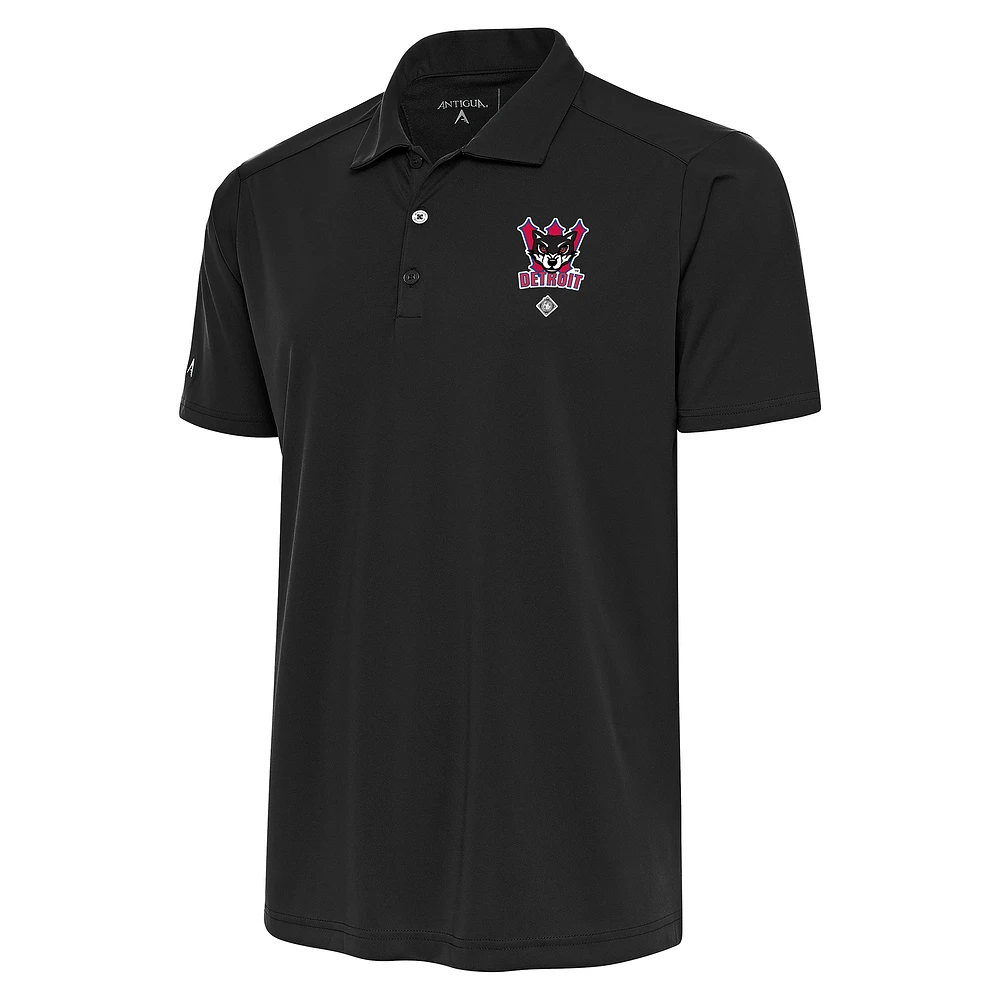 Men's Antigua Charcoal Detroit Wolves Tribute Polo