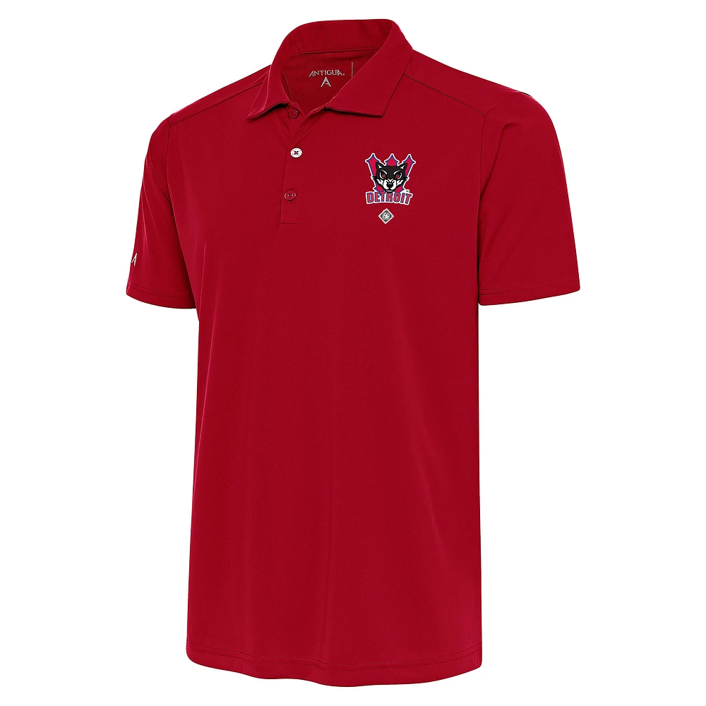 Men's Antigua Red Detroit Wolves Tribute Polo