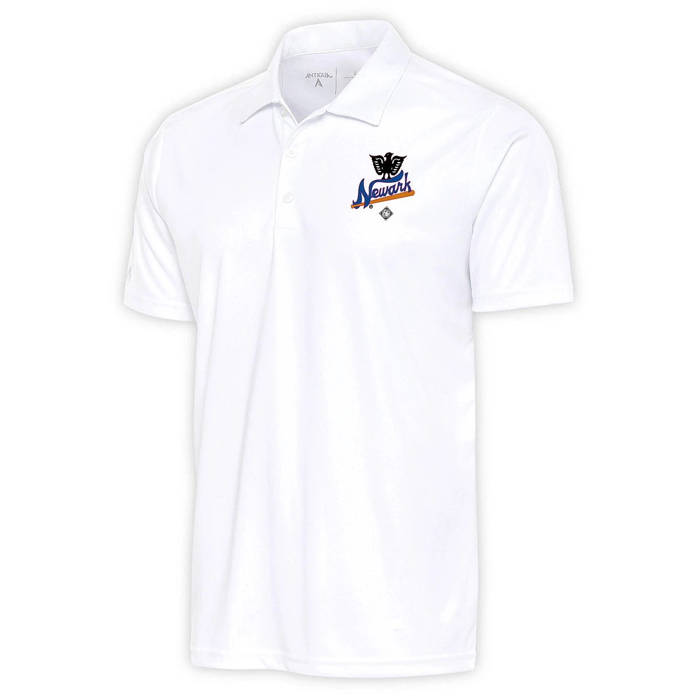 Men's Antigua White Newark Eagles Tribute Polo