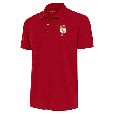 Men's Antigua Red Kansas City Monarchs Tribute Polo