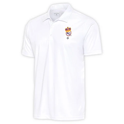 Men's Antigua White Kansas City Monarchs Tribute Polo
