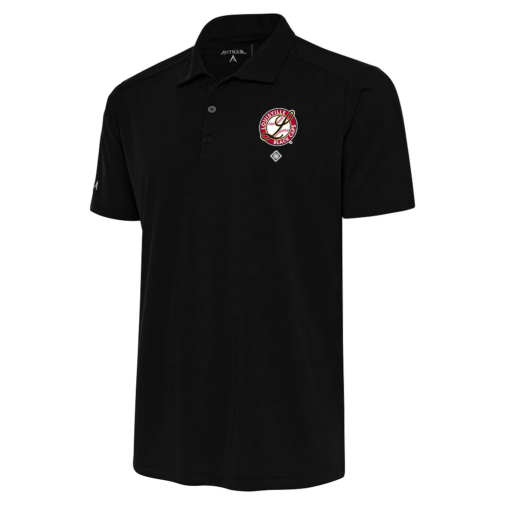 Men's Antigua Black Louisville Caps Tribute Polo