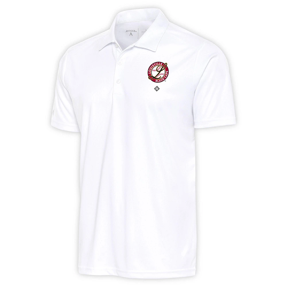 Men's Antigua White Louisville Black Caps Tribute Polo