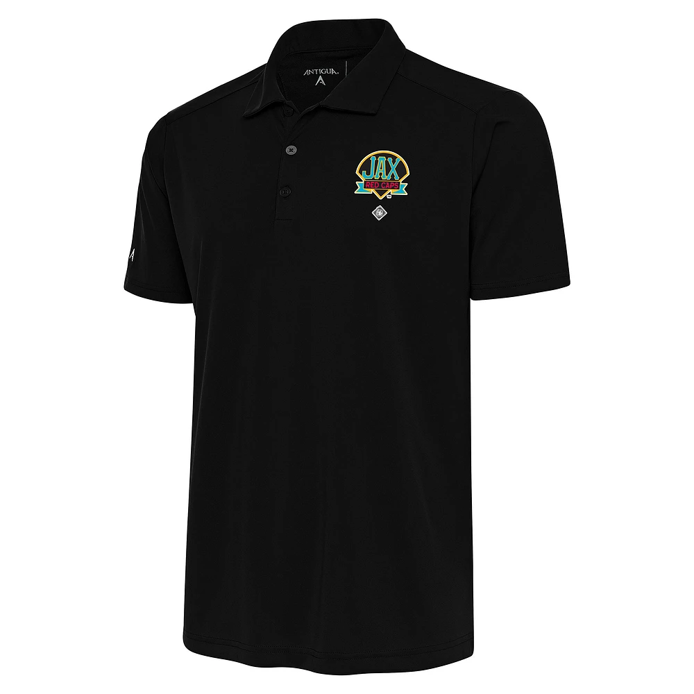 Men's Antigua Black Jacksonville Red Caps Tribute Polo