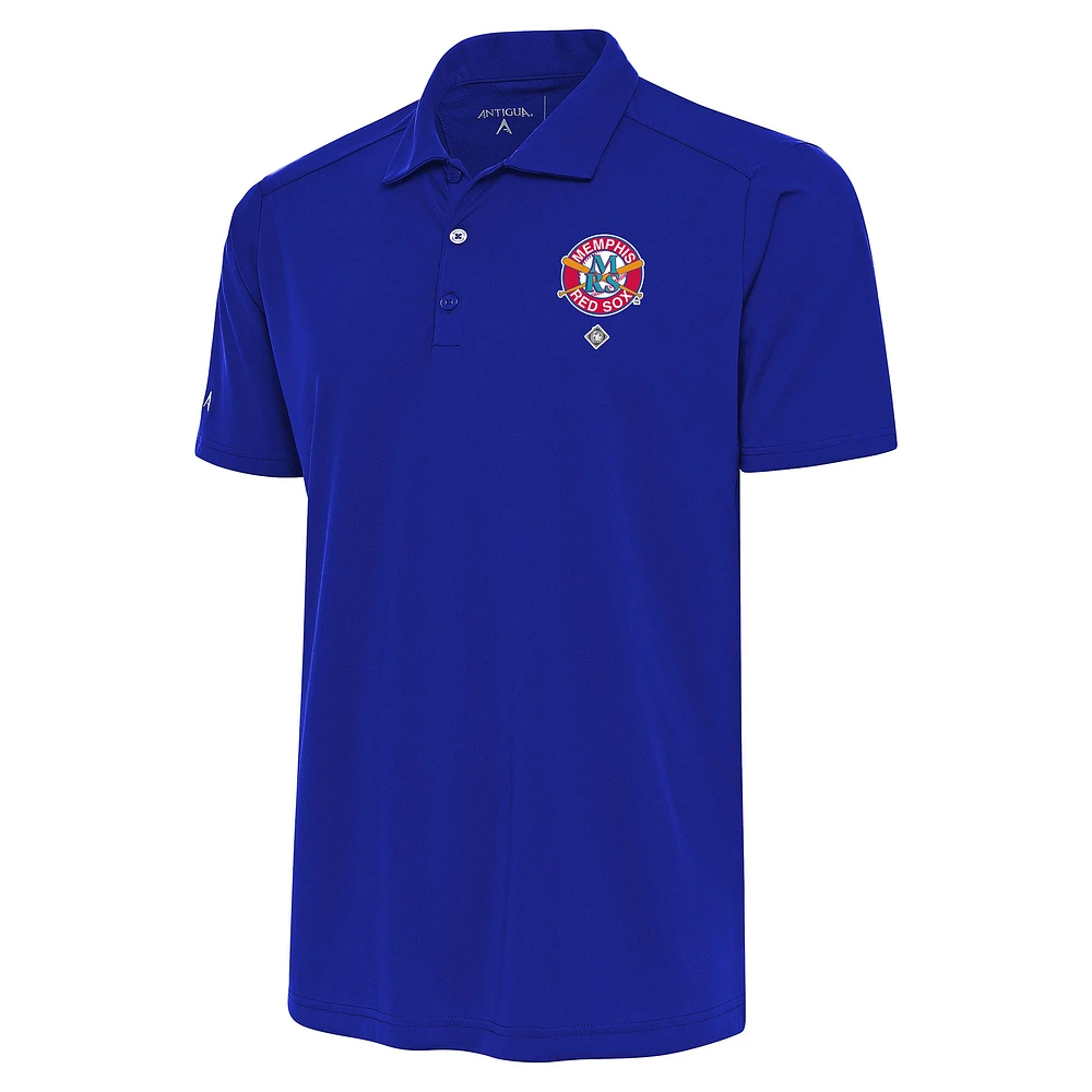 Men's Antigua Royal Memphis Red Sox Tribute Polo