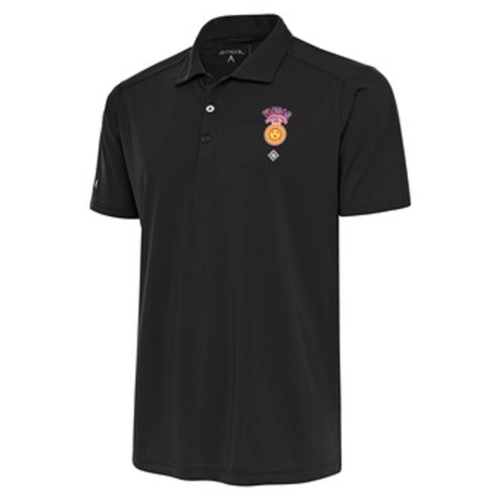 Men's Antigua Charcoal Vargas Campeones Tribute Polo