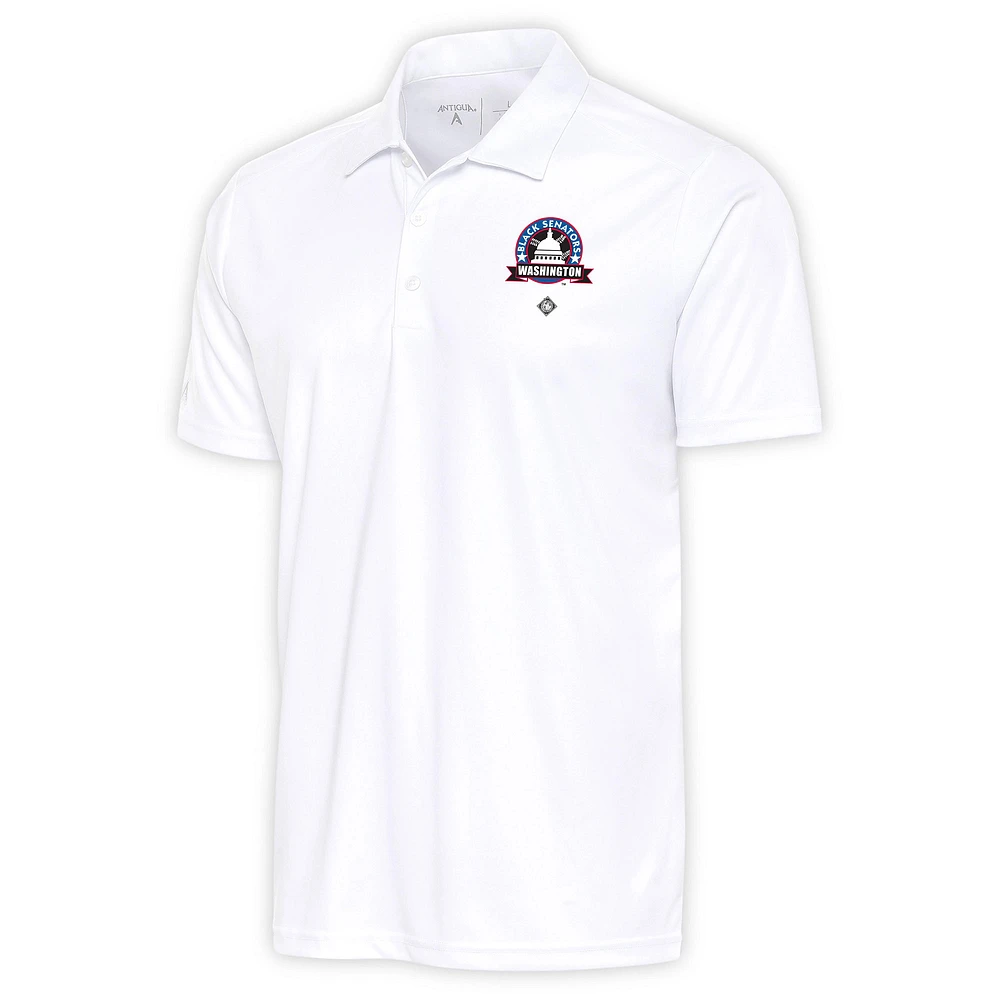 Men's Antigua White Washington Black Senators Big & Tall Tribute Polo