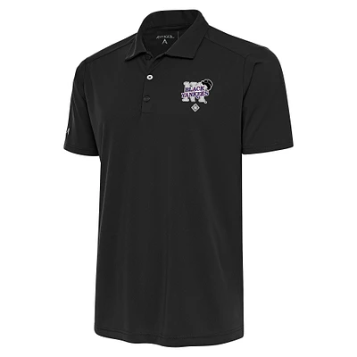 Men's Antigua Charcoal New York Black Yankees Big & Tall Tribute Polo