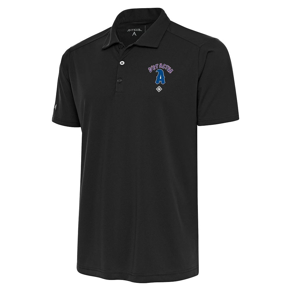 Men's Antigua Charcoal Azules de Veracruz Big & Tall Tribute Polo