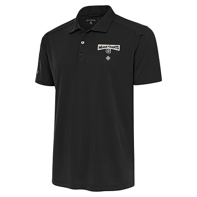 Men's Antigua Charcoal Miami Giants Big & Tall Tribute Polo