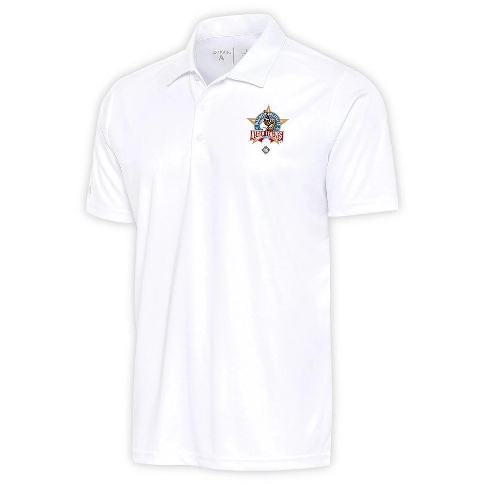 Men's Antigua White Negro League Big & Tall Tribute Polo