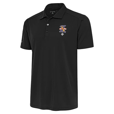 Men's Antigua Charcoal Cuban Giants Big & Tall Tribute Polo