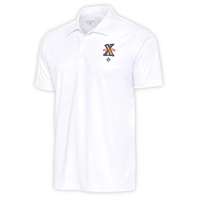 Men's Antigua White Cuban Giants Big & Tall Tribute Polo