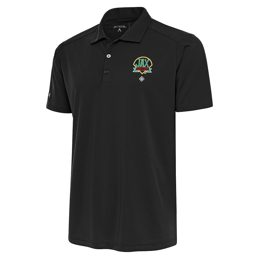 Men's Antigua Charcoal Jacksonville Red Caps Big & Tall Tribute Polo