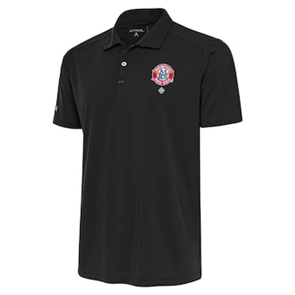 Men's Antigua Charcoal Memphis Red Sox Big & Tall Tribute Polo