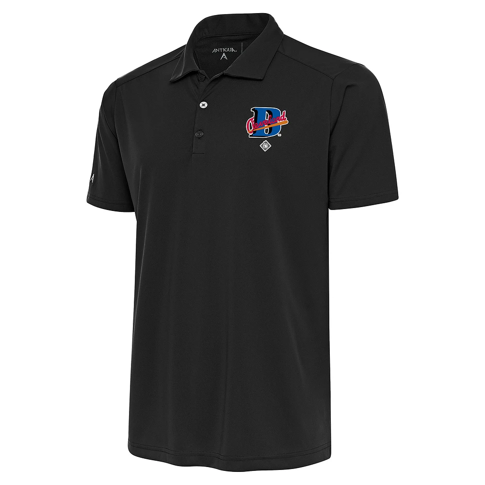 Men's Antigua Charcoal Cleveland Buckeyes Big & Tall Tribute Polo