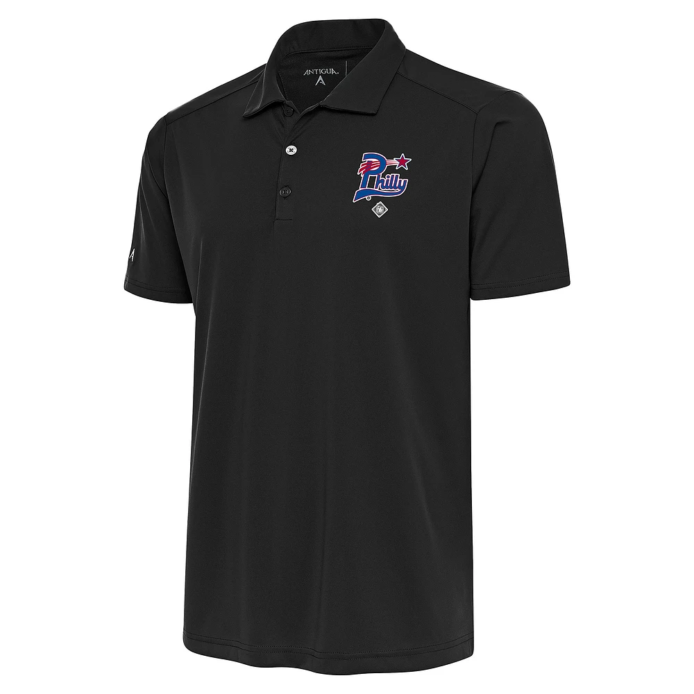 Men's Antigua Charcoal Philadelphia Stars Big & Tall Tribute Polo