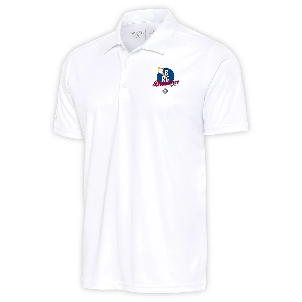 Men's Antigua White Brooklyn Royal Giants Big & Tall Tribute Polo