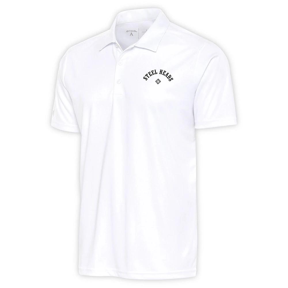 Men's Antigua White Seattle Steelheads Big & Tall Tribute Polo