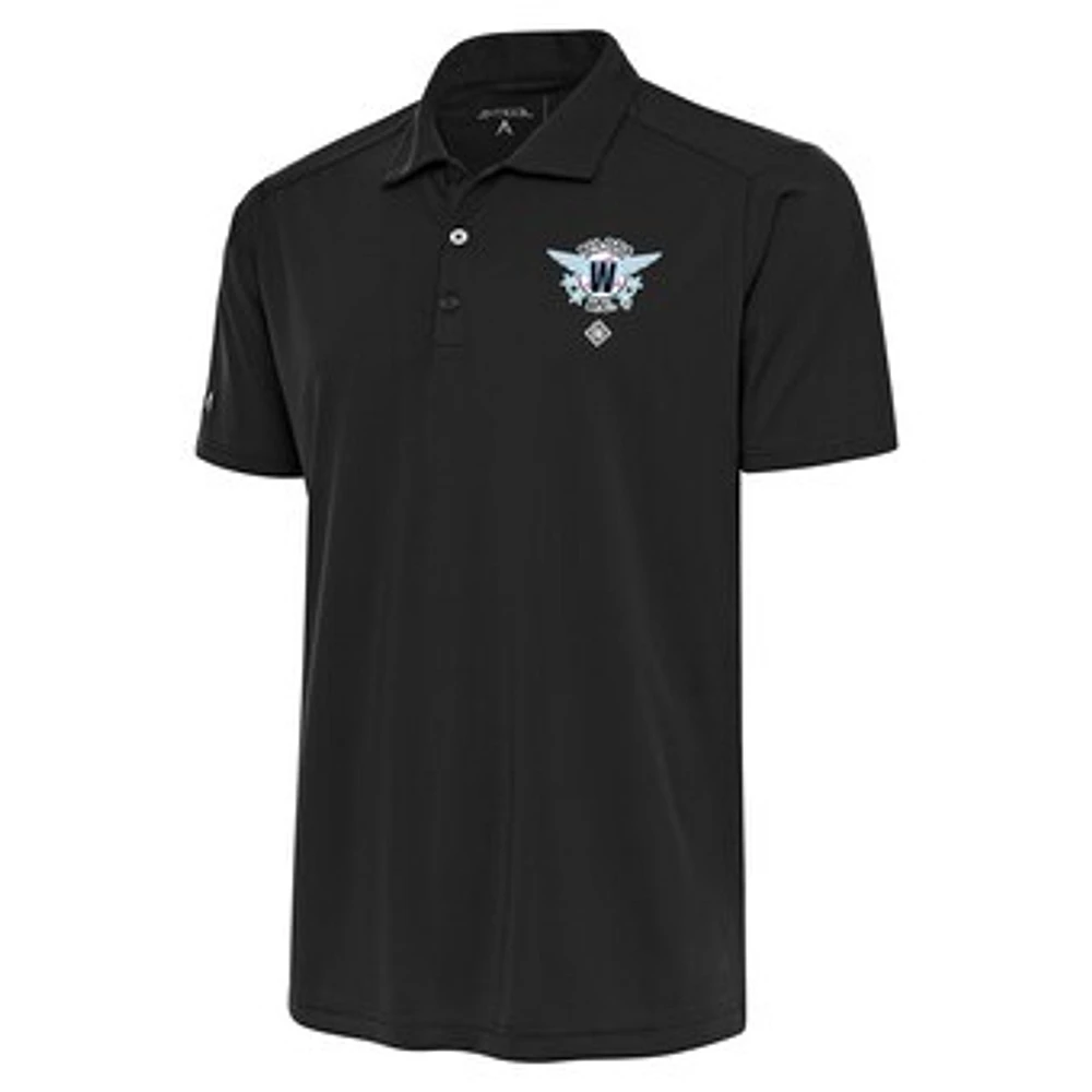 Men's Antigua Charcoal Washington Pilots Big & Tall Tribute Polo