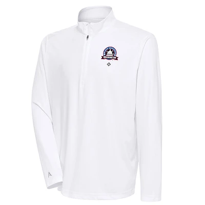 Men's Antigua Washington Black Senators Tribute Quarter-Zip Pullover Top