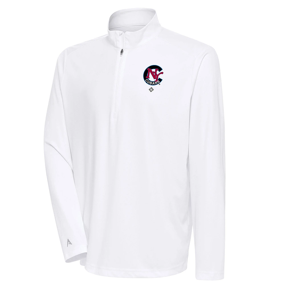 Men's Antigua New York Cubans Tribute Quarter-Zip Pullover Top