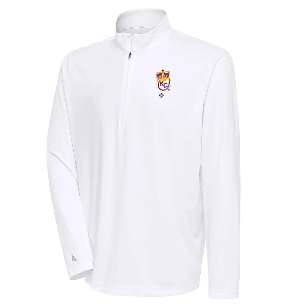 Men's Antigua Kansas City Monarchs Tribute Quarter-Zip Pullover Top