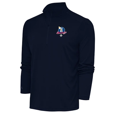 Men's Antigua Navy Brooklyn Royal Giants Tribute Quarter-Zip Pullover Top