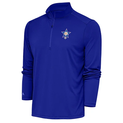 Men's Antigua Royal St. Louis Stars Tribute Quarter-Zip Pullover Top