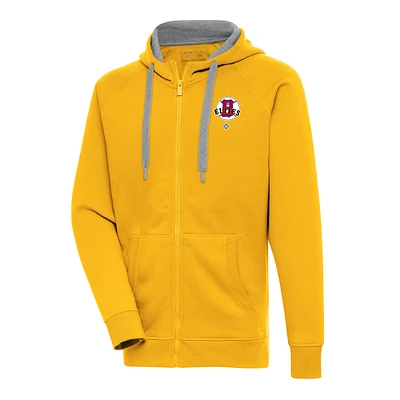 Men's Antigua Gold Baltimore Elite Giants Victory Full-Zip Hoodie
