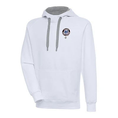 Men's Antigua White Atlanta Black Crackers Victory Pullover Hoodie