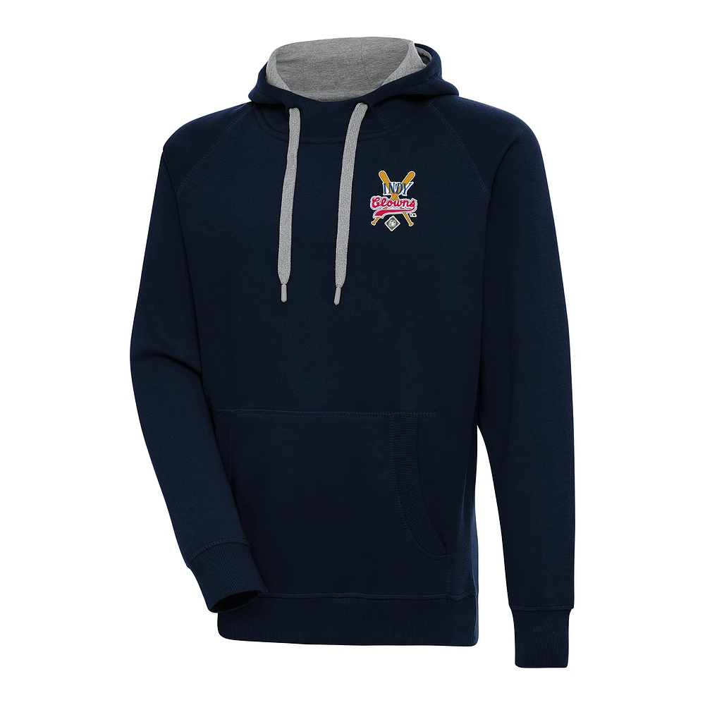 Men's Antigua Navy Indianapolis Clowns Victory Pullover Hoodie