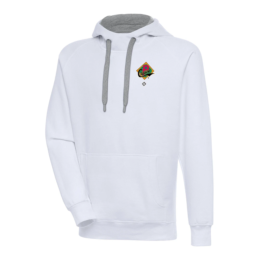 Men's Antigua White Pittsburgh Crawfords Victory Pullover Hoodie