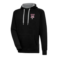 Men's Antigua Black Detroit Wolves Victory Pullover Hoodie