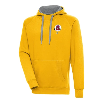 Men's Antigua Gold Baltimore Elite Giants Victory Pullover Hoodie