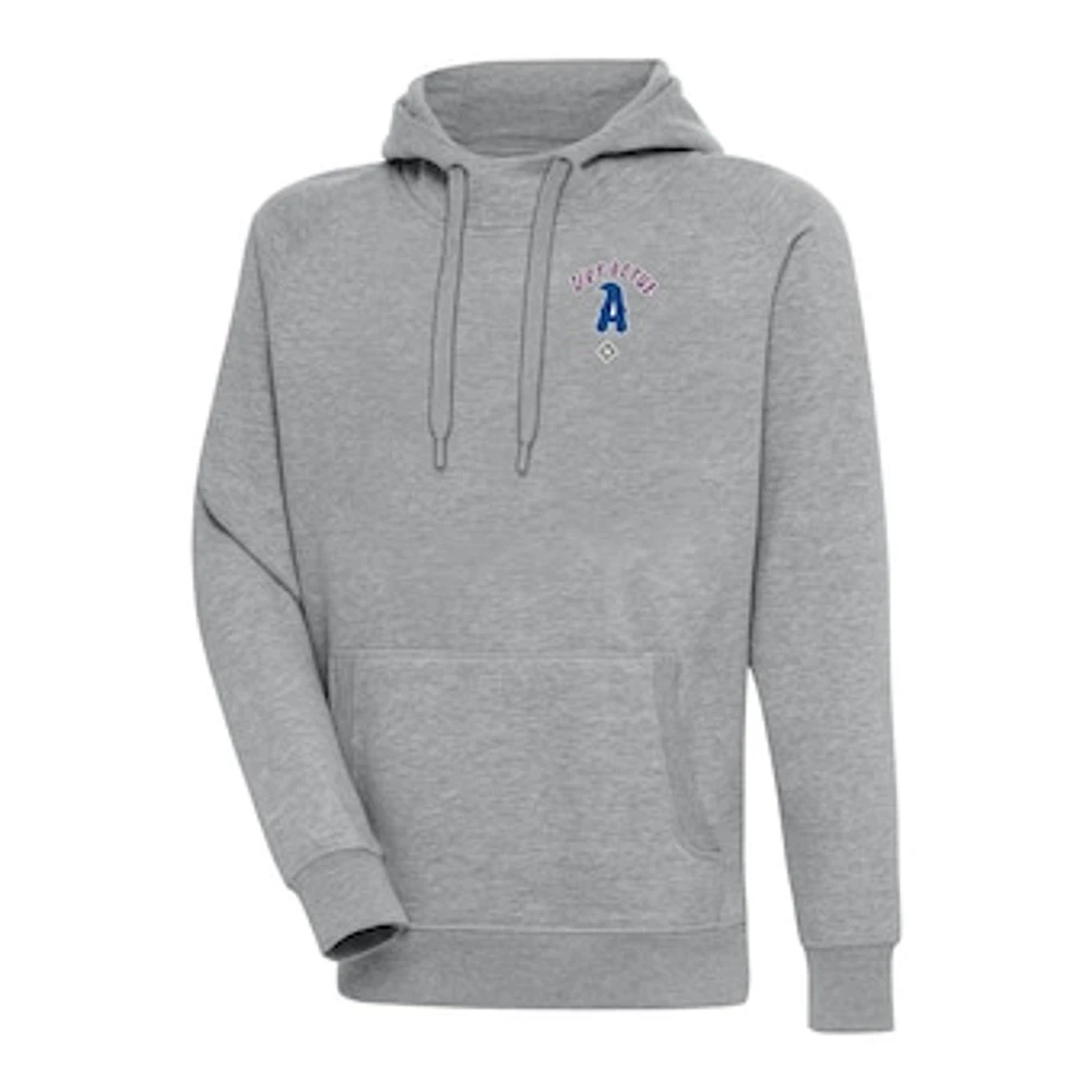 Men's Antigua Heather Gray Azules de Veracruz Victory Pullover Hoodie