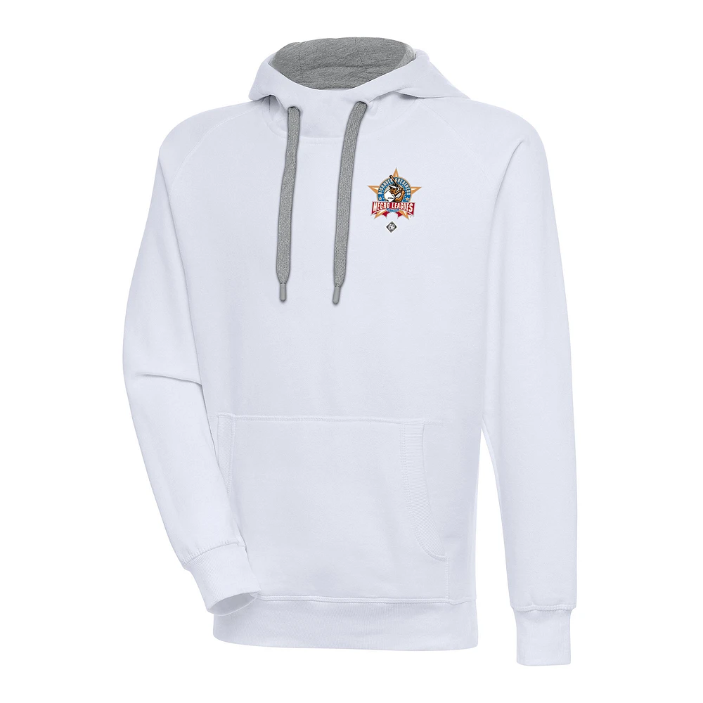 Men's Antigua White Negro League Victory Pullover Hoodie
