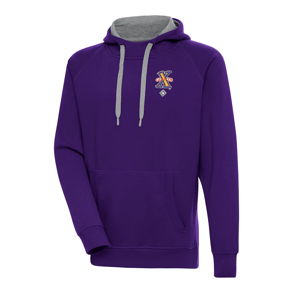 Men's Antigua Purple Cuban Giants Victory Pullover Hoodie
