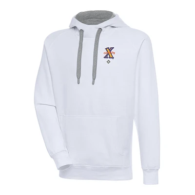 Men's Antigua White Cuban Giants Victory Pullover Hoodie