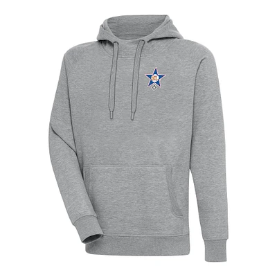Men's Antigua Heather Gray St. Louis Stars Victory Pullover Hoodie